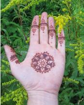 Palm henna tattoos looking very cool photo.JPG