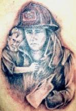 Fireman tattoo holding a child.JPG