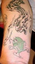 Green M&M tattoo picture.JPG