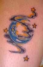 Blue moon tattoo