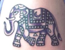 Indian Purple elefant tattoo.JPG