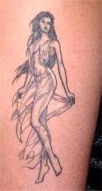 Beautiful lady tattoo