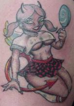 Devil girl tattoo