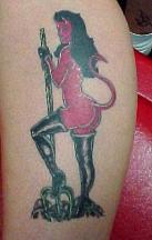 Devil girl tattoo
