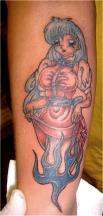 Girl toon tattoo