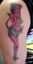 Long hair girl tattoo