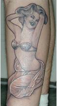 Girl in bikini tattoo