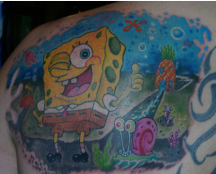 Spong Bob Square pants cartoon tattoo.PNG