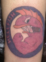Strong cartoon fish smoking cigar tattoo.PNG
