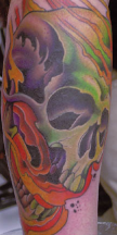 Skull head tattoo with fire from the mouth.PNG