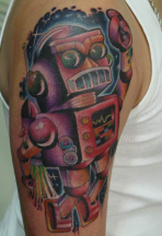 Colorful robot tattoo on the sleeve.PNG