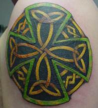 irish cross tattoo