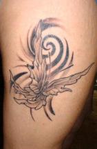 Beautiful Black butterfly tattoo