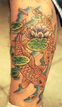 Gold fish tattoo