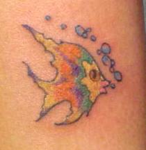 Colorful fish tattoo