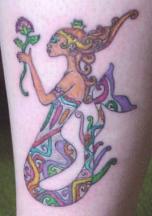 Mermaid lady tattoo
