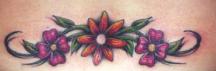 flowers with long leaves tattoo