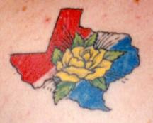 Yellow rose tattoo