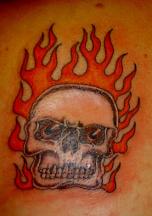 shull on fire tattoo