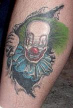 evil clown tattoo