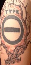 evil symbol tatttoo