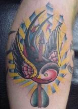 killed bird tatttoo