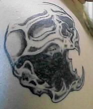 skreaming skull tattoo