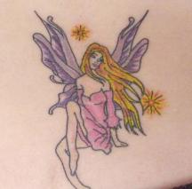 blonde hair fairy tattoo