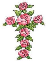 roses cross tattoo_girl cross tattoo