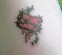 Broken heart tattoo