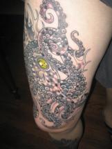 Large Octopus tattoo on the thigh.jpg