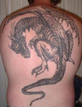 Big black dragon tattoo