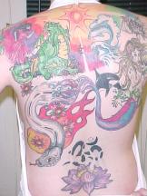 Green dragon tattoo