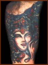 Crying lady tattoo