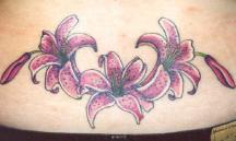lillies tattoo in pink