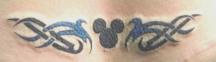 lower back Mickeymouse tattoo image