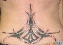 big tribal tattoo on lower back tattoo picture