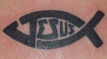 Religious fish tattoo