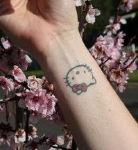 Hello Kitty Wrist Tattoo picture.JPG